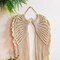 Macrame Wall Hanging Tapestry, Macrame Woven Boho Angel Wings Tapestry with Long Tassels, Bohemian Cotton Handmade Home Decor for Wedding, Office, Living Room, Bedroom